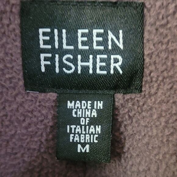 Eileen Fisher Jacket M Lgt Brown Snap Front Fully Lined Cotton Blend Minimalist - Picture 2 of 12